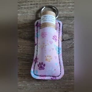 Paw Print Lip Balm Holder & All-Natural Lip Balm